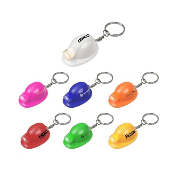 Custom LED helmet safety hard hat keychain led hat keychain