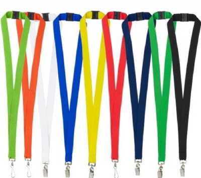 Custom Silkscreen Flat Polyester Lanyard