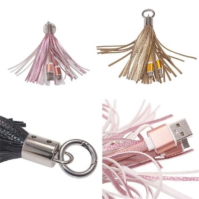 USB Cable Tassels Keychain
