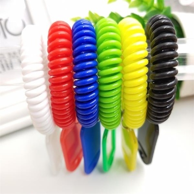 Colored Stretchable Spring Coil Spiral Key Chain